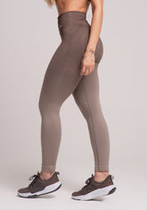 Legging fitness feminina marrom degradê modela bumbum seamless+