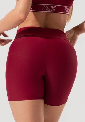 Bermuda fitness feminina com elástico estreito lateral activity dlk vinho