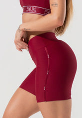 Bermuda fitness feminina com elástico estreito lateral activity dlk vinho